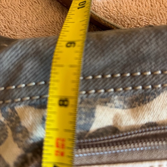 Myra Bag Beige and Brown Printed Canvas Crossbody - Picture 8 of 8